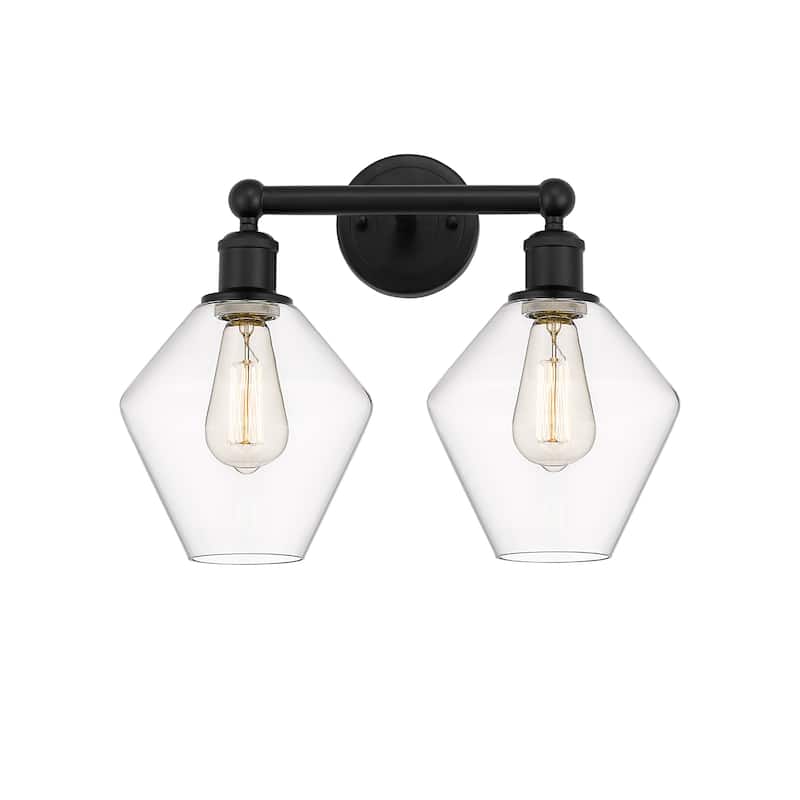 Innovations Lighting Cindyrella - 2 Light 17" Bath Vanity Light - Clear/Matte Black