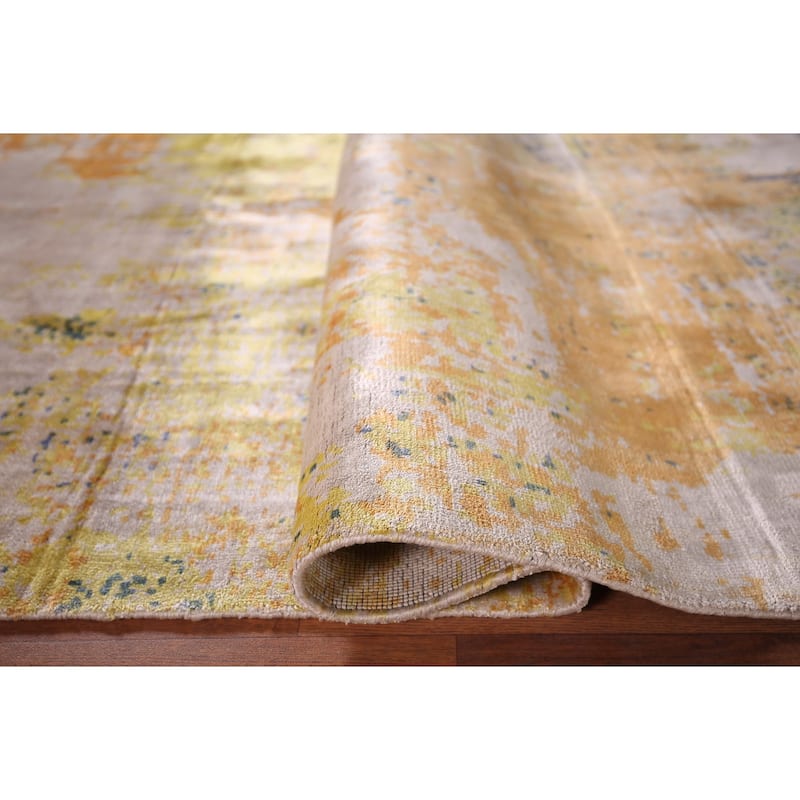 Multicolor Abstract Modern Accent Rug Hand-Knotted Wool Carpet - 4'5" X 6'5"