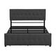 preview thumbnail 25 of 40, Storage Bed Metal Platform Bed with a Big Drawer.