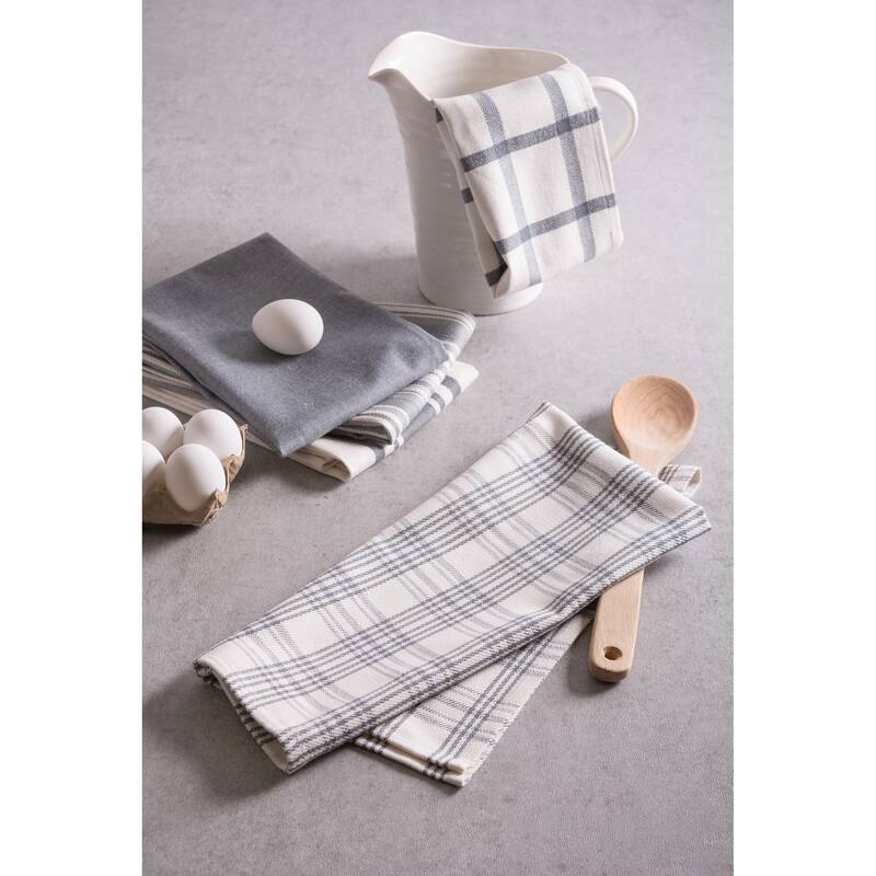 Design Imports Assorted Woven Dishtowel Set of 5 (28 inches long x 18 inches wide)