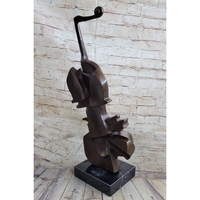 Cello Bronze Metal Sculpture Statue Figure Collectible Musician Musical Instrument Decor Dali