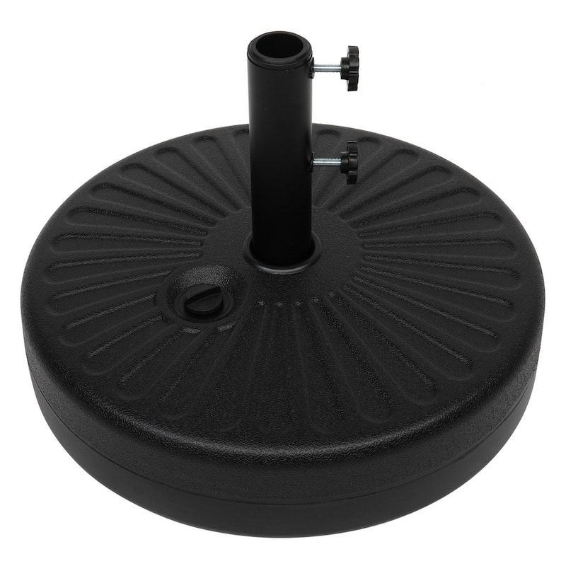 Patio Central Umbrella Cantilever Umbrella Rust Proof Iron - 20" Plastic Base - 1.5" Pole