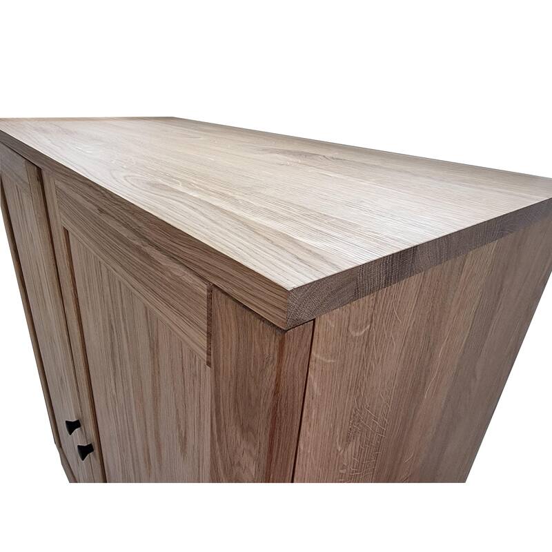 Palace Imports Premium 100% Solid European Oak Hardwood Modular Dining Room Sideboard with Shaker Doors - 64" Wide, 35.75" Tall