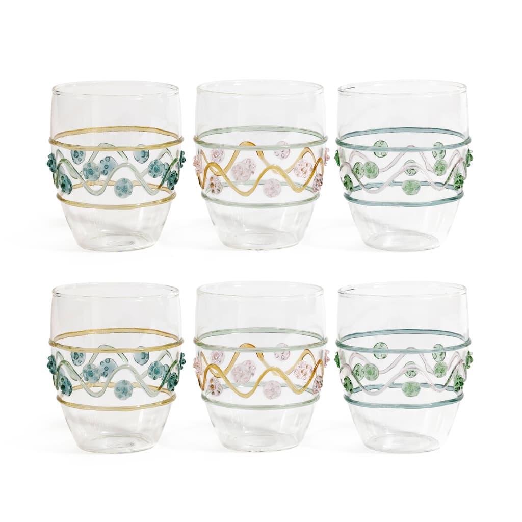 Festa Vetro Glass Tumblers, Set of 6