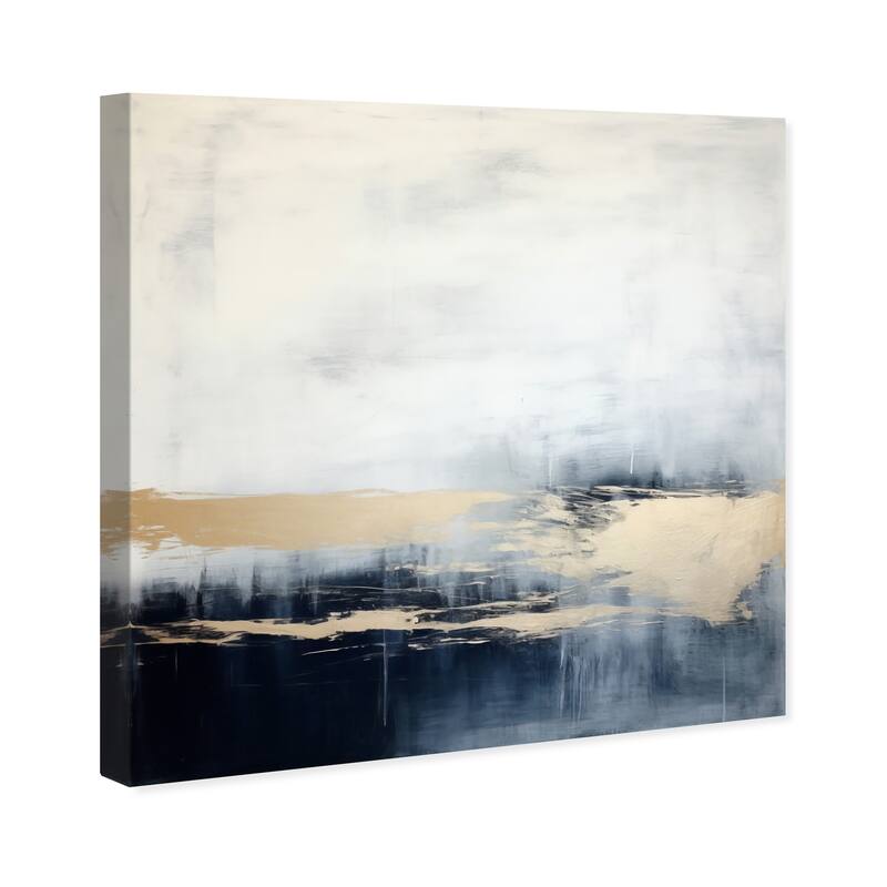 Wynwood Studio Canvas Abstract Gold Cloud Within Gold and Metallic Gold Modern & Contemporary Wall Art Canvas Print