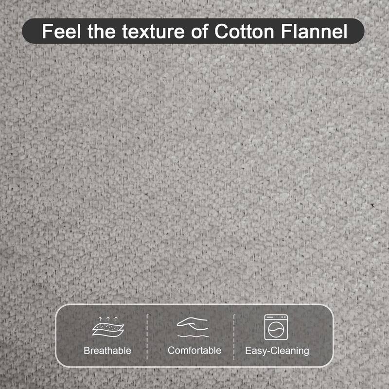 82.5"W Chenille Upholstered Sectional Modular Sofa With Chaise