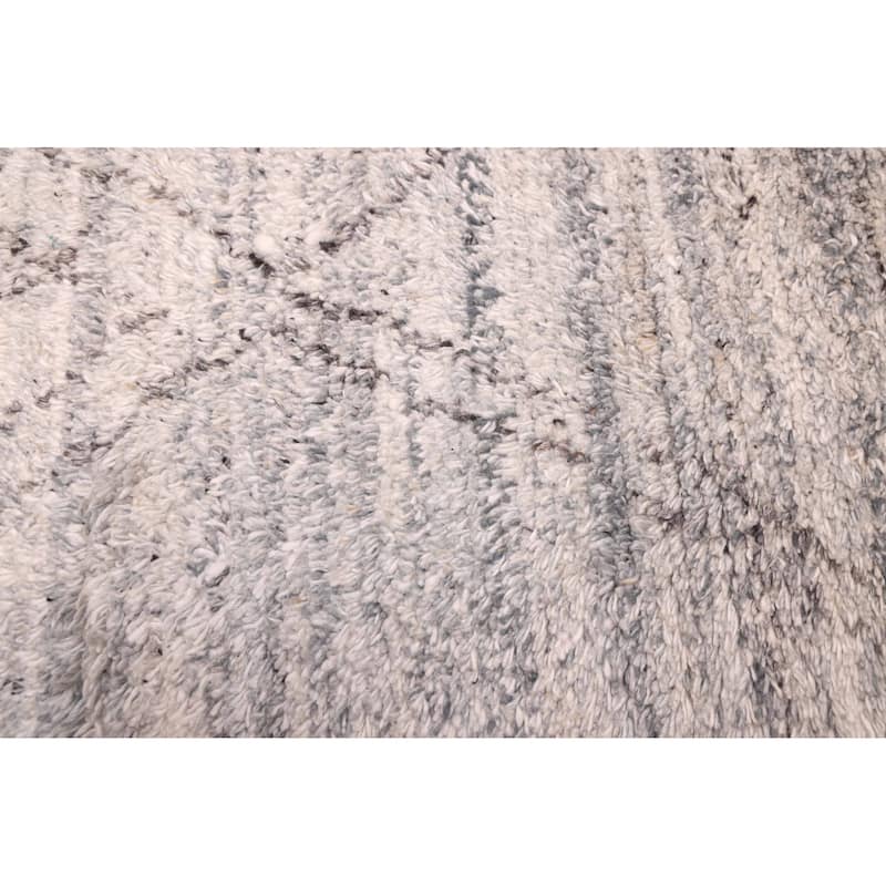 ECARPETGALLERY Hand-knotted Tangier Grey Wool Rug - 5'1 x 8'2