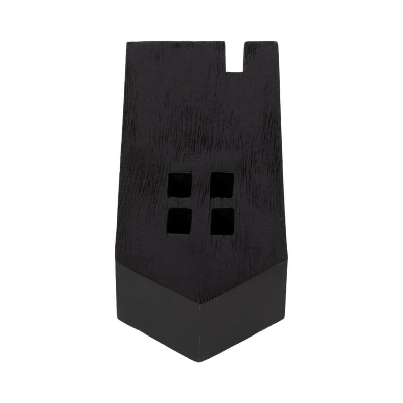 Wood House Sculpture Modern Decorative Object for Shelf Tabletop Decor