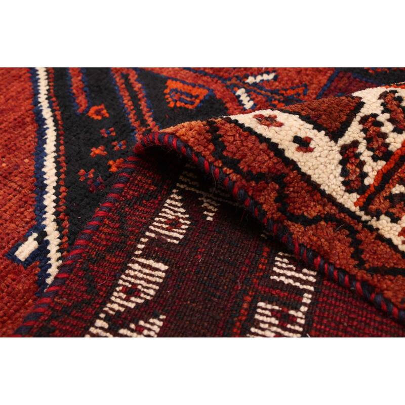 ECARPETGALLERY Hand-knotted Melis Vintage Dark Copper, Dark Red Wool Rug - 4'2 x 14'2