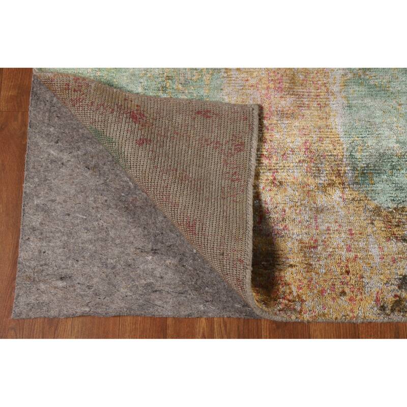 Colorful Abstract Modern Area Rug Hand-Knotted Wool Carpet - 6'7" x 9'5"