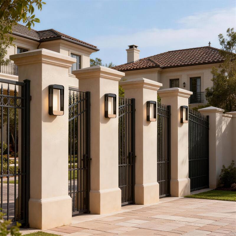 Modern Rectangular Iron Outdoor Wall Light