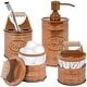 preview thumbnail 6 of 13, Autumn Alley Bathroom Accessories Set 4 - Galvanized Farmhouse Soap Dispenser, Toothbrush Holder, 2 Apothecary Jars