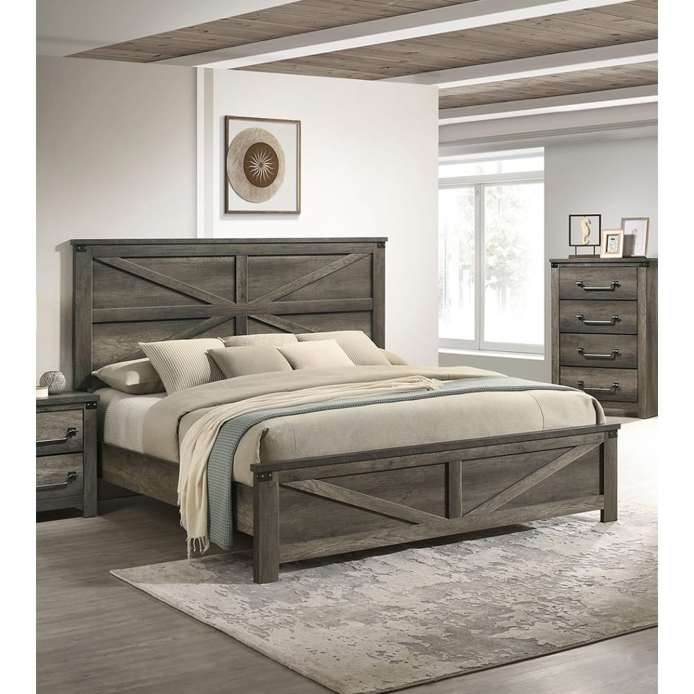 Rustic Gray 1pc Bed(Only Bed)