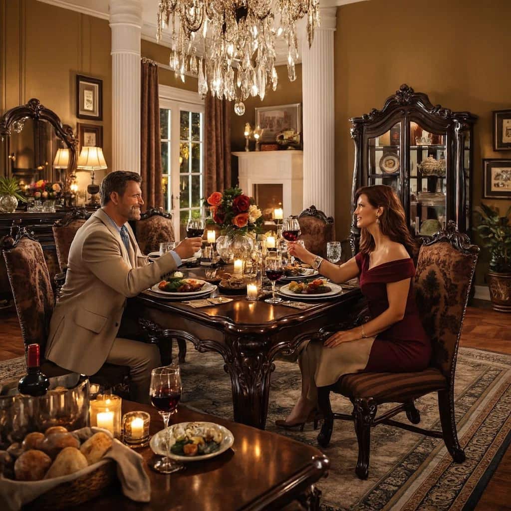 Splendid Counter Height Table With Square Top, Cherry Oak