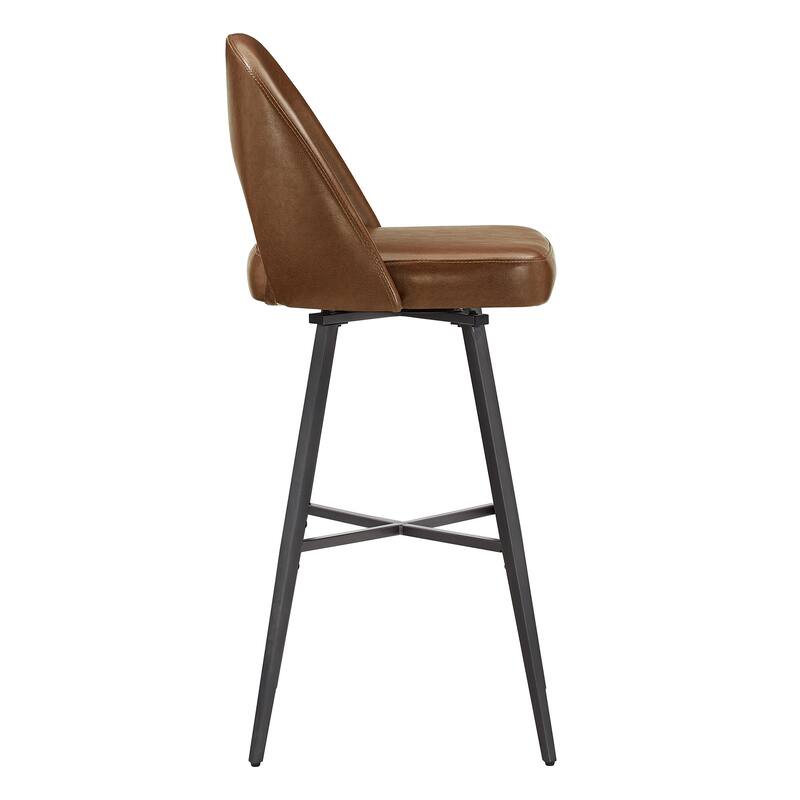 Presley Metal Fabric Swivel Bar Stools (Set of 2) by iNSPIRE Q Modern