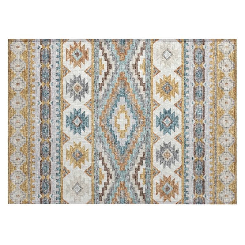 Machine Washable Indoor/ Outdoor Modern Ottawa Chantille Rug