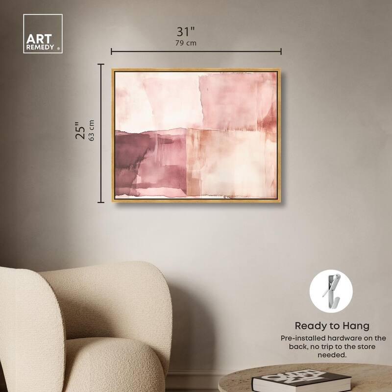 Faded Crimson II Canvas by Art Remedy