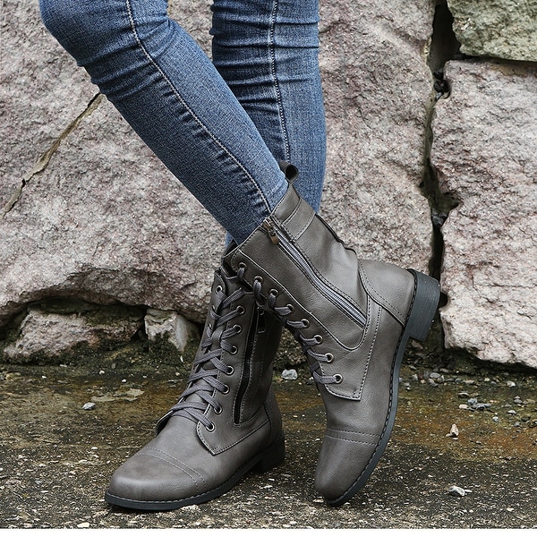grey boots women