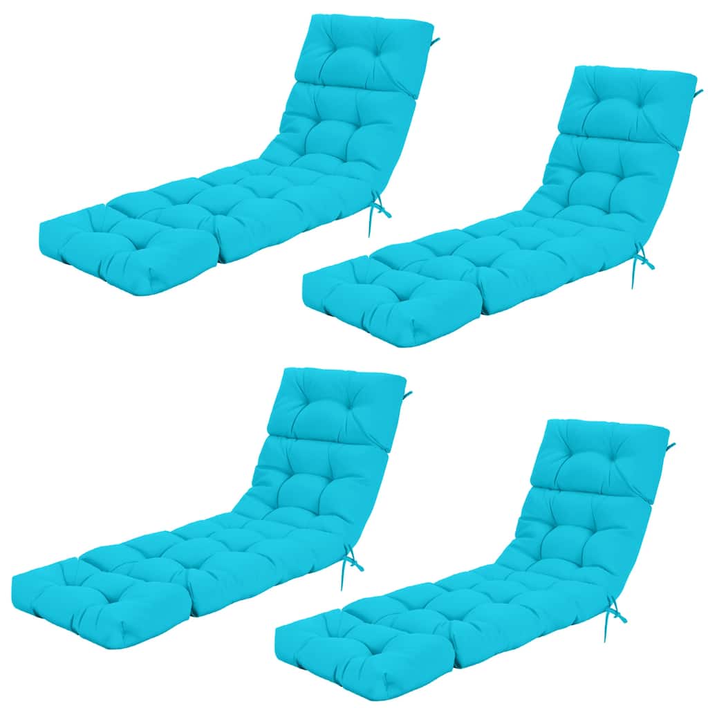 Gymax 4PCS 73'' Lounge Chaise Cushion Padded Recliner Cushion Indoor