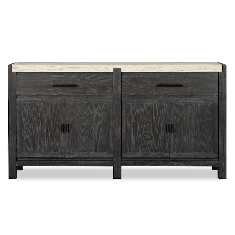 Magnussen Home Plum Creek Ravenwood Black Sideboard - 68''W x 18''D x 36''H
