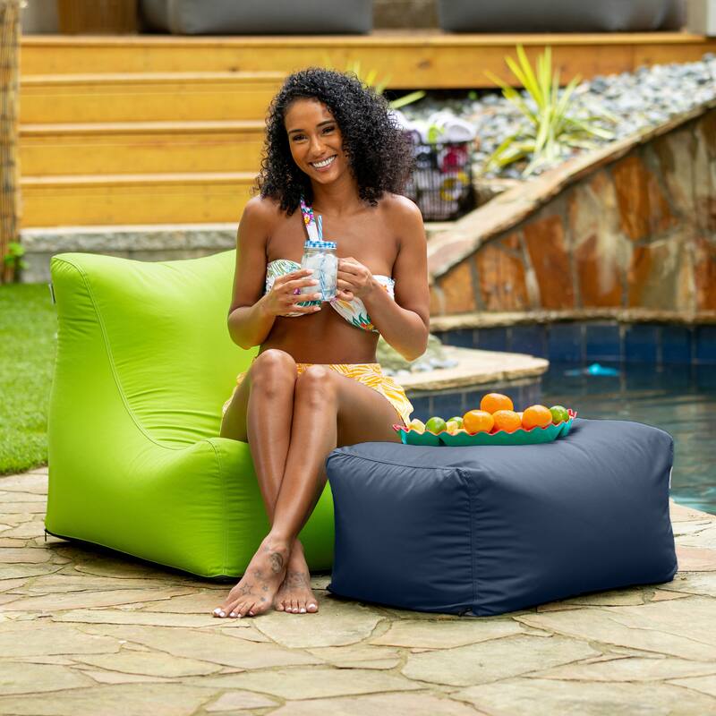 Leon Outdoor Patio Bean Bag Ottoman