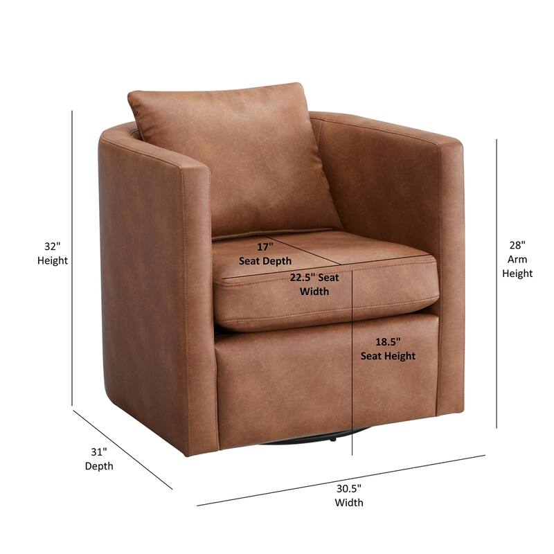 Sutton Performance Swivel Barrel Chair