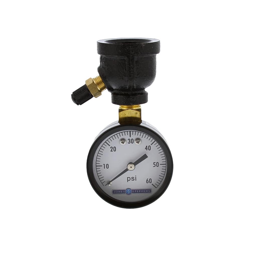 Jones Stephens G66060 2" 60 PSI Gas Test Gauge Assembly - Bell Style