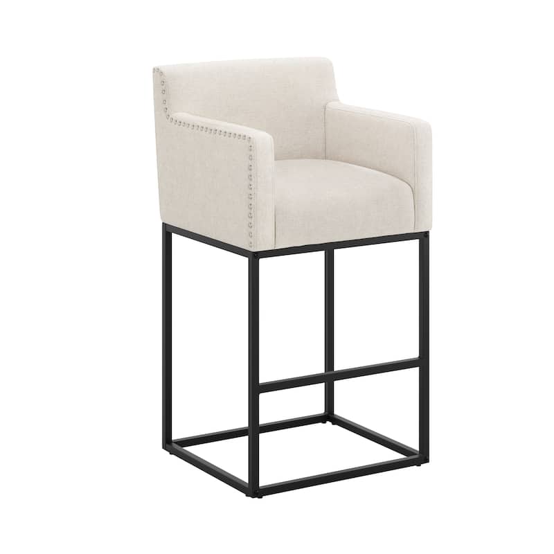 Modern Counter Height Bar Stools Fabric Upholstered Counter Stool