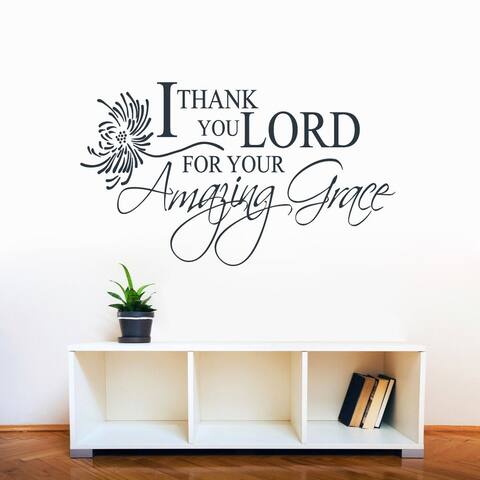 I Thank You Lord, Amazing Grace' 48 x 28-inch Wall Decal