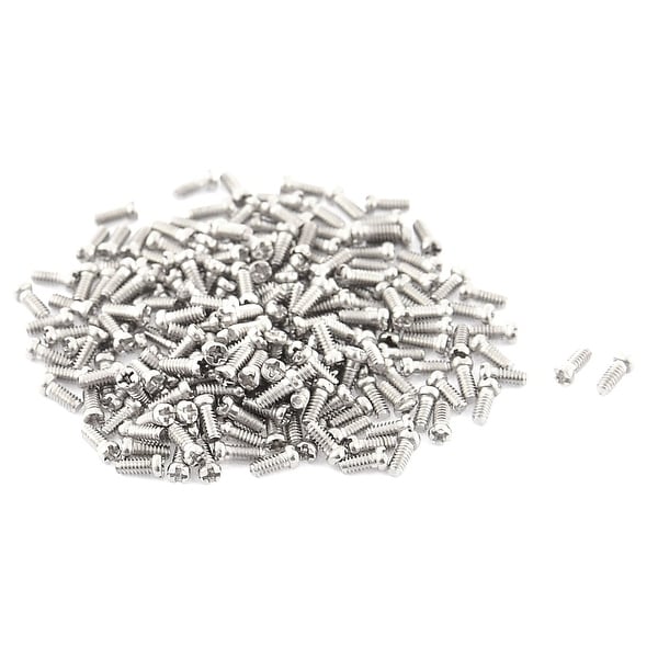Unique Bargains Glasses Watch Metal Repair Screws Tool Silver Tone 1.4 x 3mm 100pcs