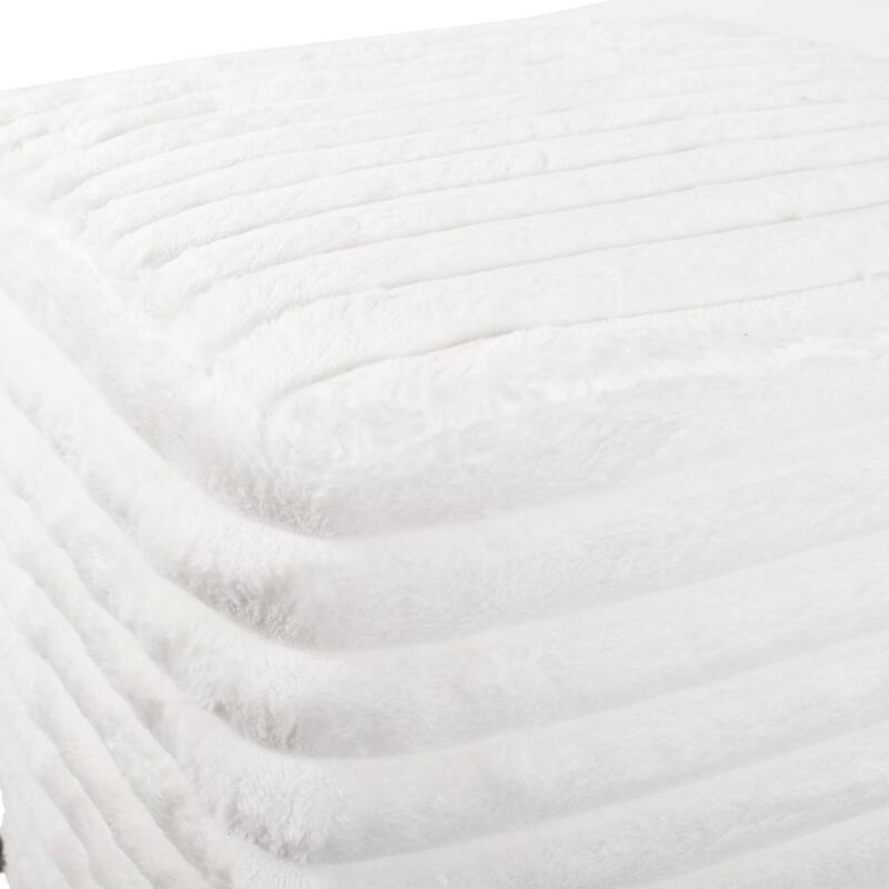 Universal Square Ottoman Shar Pei White