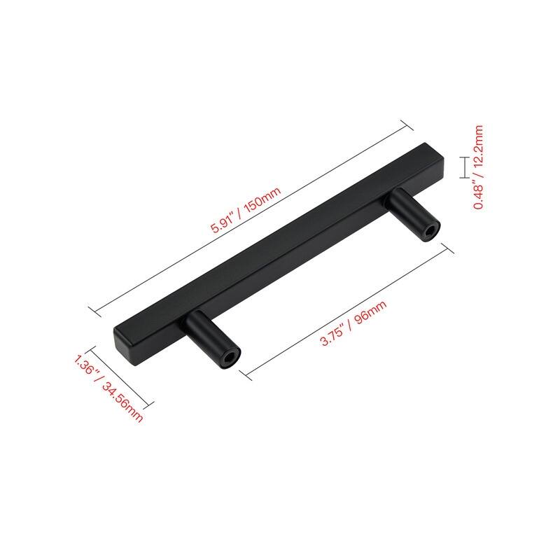 Utopia Alley Oslo Pull Handle - Decorative Cabinet Drop Pull Handles, Brushed Nickel & Matt Black, 3.75/5.0" center to center