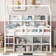 preview thumbnail 2 of 14, Twin Size House Loft Bed with Multiple Storage Shelves