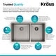 preview thumbnail 4 of 24, KRAUS Standart PRO Stainless Steel 33 in 60/40 Undermount Kitchen Sink