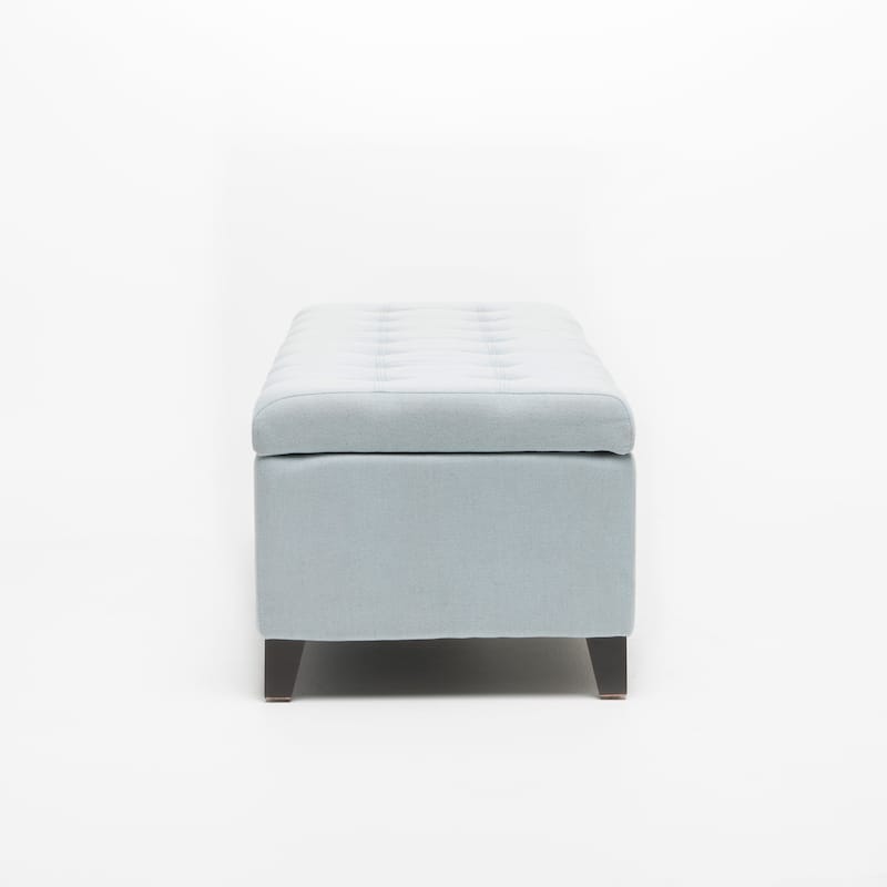 50.75" Storage Ottoman Bench, Tufted Ottoman with Storage for Living Room, Large End of Bed Ottomans, Modern Entryway Benchs