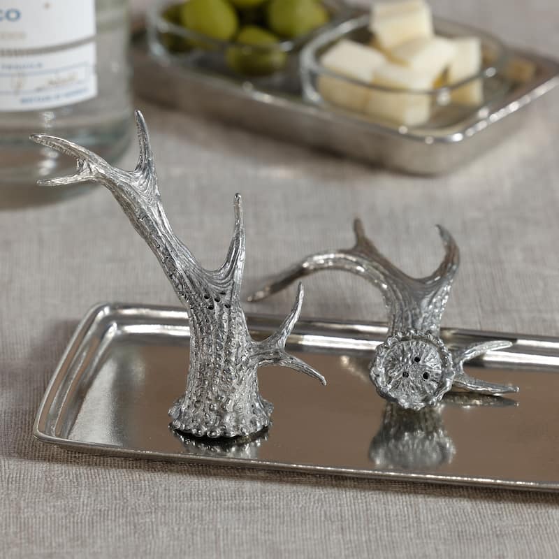 St. Anton Pewter Antler Salt & Pepper Shaker Set