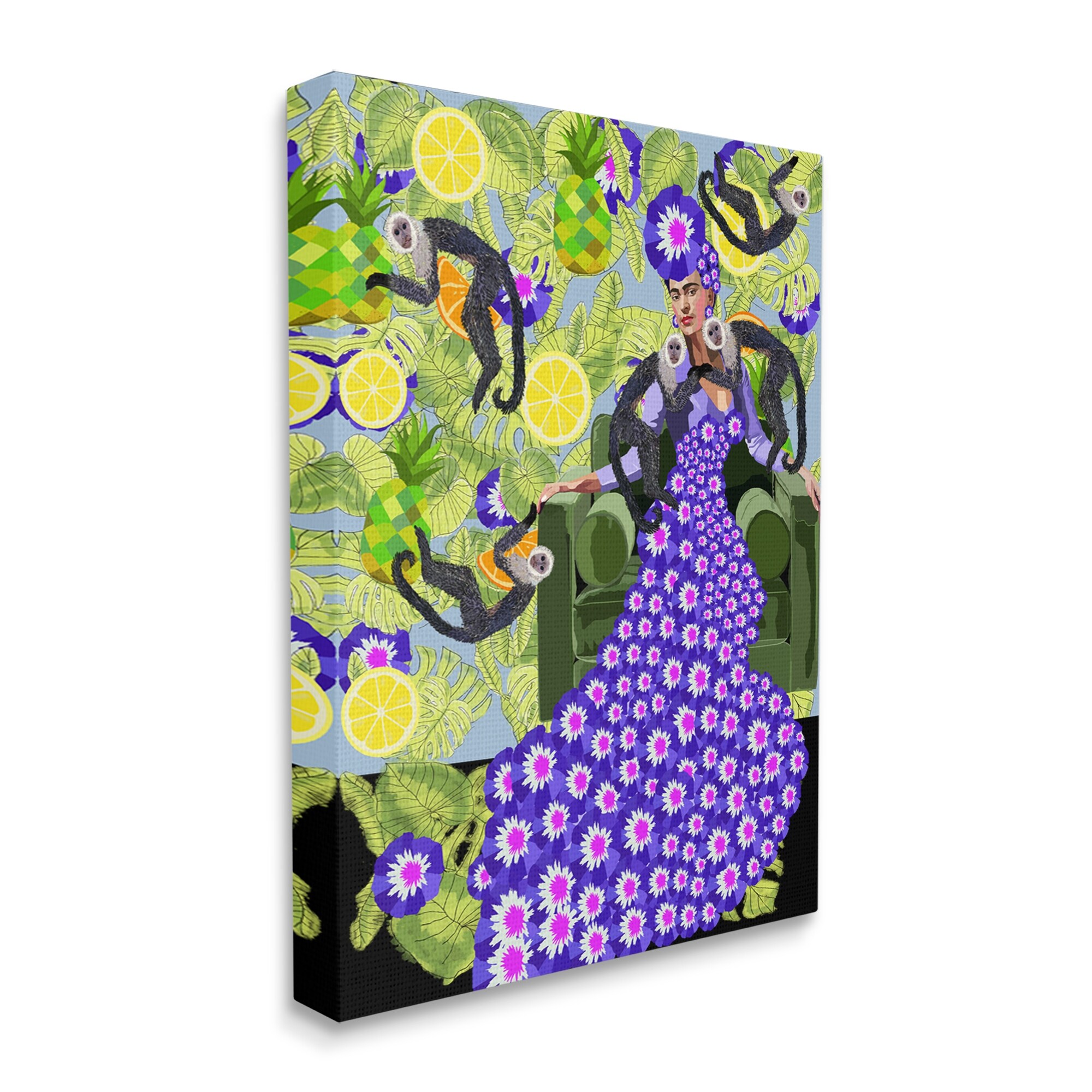 Stupell Abstract Dress Frida Fashion Flower Pattern-image