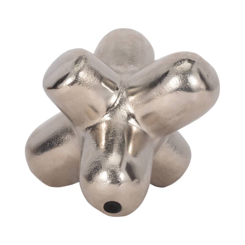 Metal Geometric Orb in Aluminum Abstract Home Decor Ornament For Table, Shelf, Mantle Decor Creative Gift