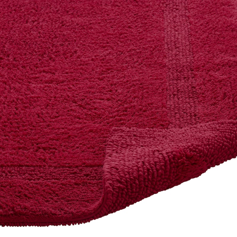Better Trends Bath Rugs 100% Cotton Reversible Highly Water Absorbent Bathroom Rug for Shower, Sink, Bath Mats - Lux Collection