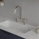 preview thumbnail 9 of 19, Bridge Kitchen Faucet Double Handle Brass Commercial 2 Holes Bridge Kitchen Sink Basin Faucets