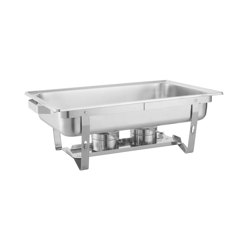 6 Pack Chafing Dish Buffet Set 9QT Stainless Steel Rectangular Large Capacity Catering Chafer Warmer with Covers with Water Pan