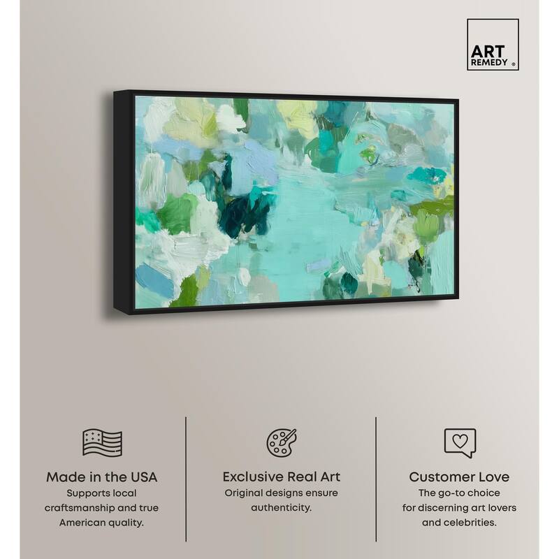 Alista Green Blues Canvas by Art Remedy