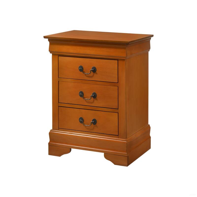 Modern Storage Nightstand with Three Roomy Drawers Bedside Table Bedroom Cabinet for Bedroom