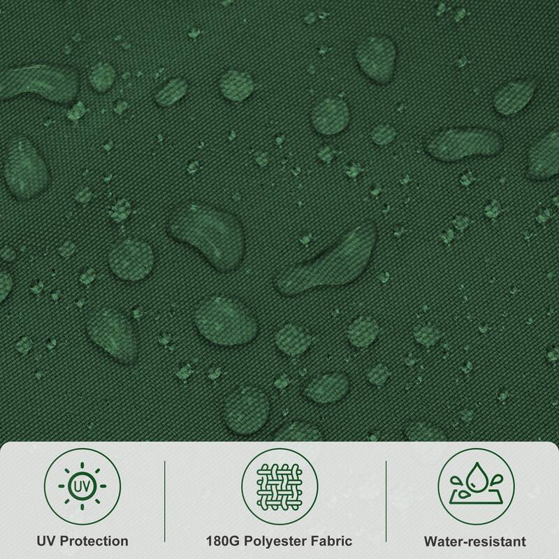 Autlaycil 10ft Offset Hanging Market Patio Umbrella With Base&Solar Lights