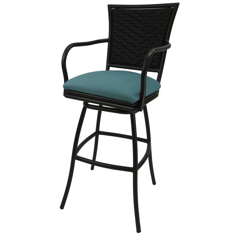 Outdoor/Indoor Metal Pub Set - Erin 30" Swivel Bar Stools - 30" Seat Bar Height