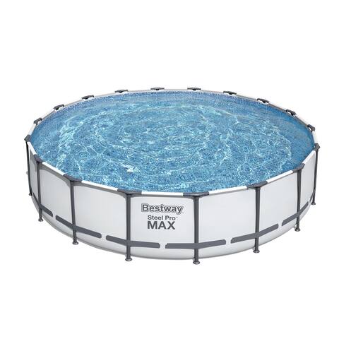 Bestway Steel Pro MAX 18'x48" Round Above Ground Swimming Pool with Pump & Cover
