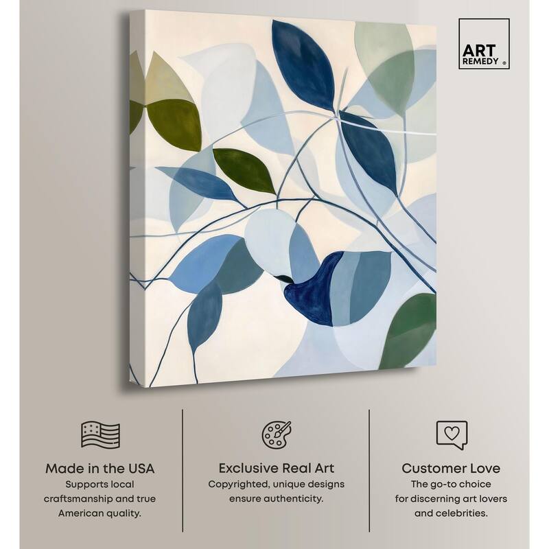 Woven Botanicals I Canvas by Art Remedy, Gallery Wrapped