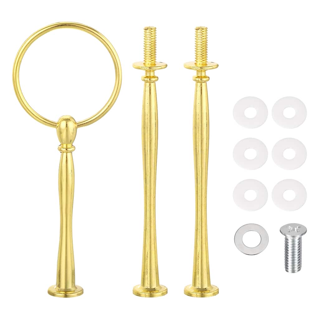 1 Set 3-Tier Cupcake Stand Hardware Fittings for Cake Stand, Small Arc Gold