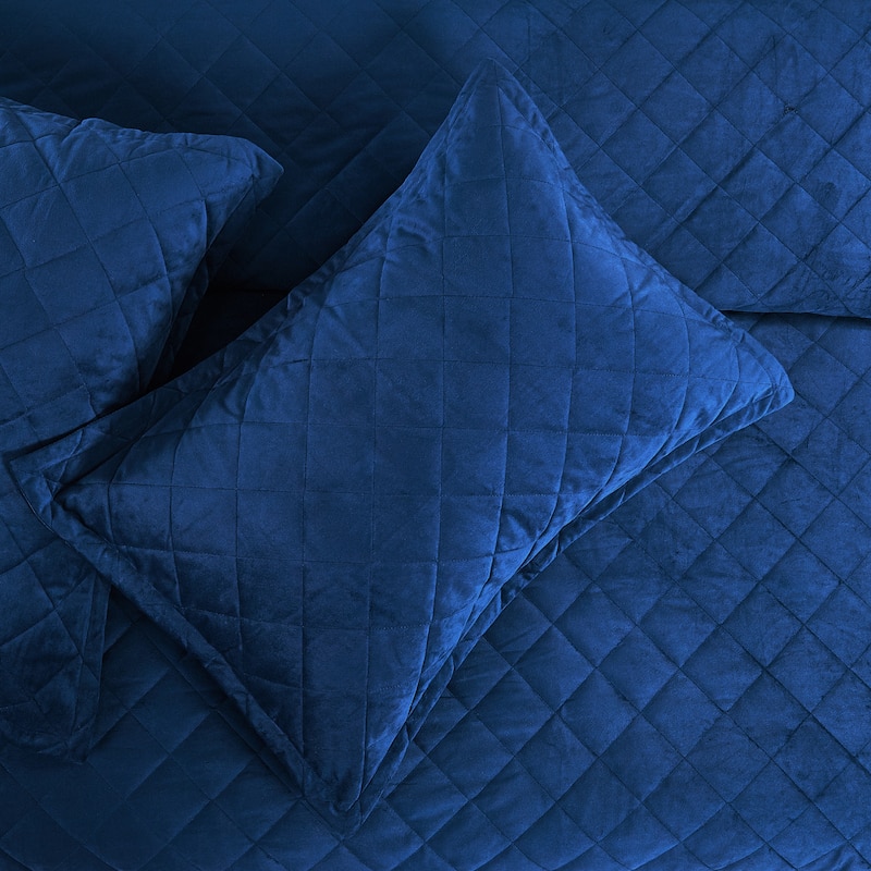 Serenta Velvet Quilts 5 Piece Ultra Soft Floor Touching Bedspread Set