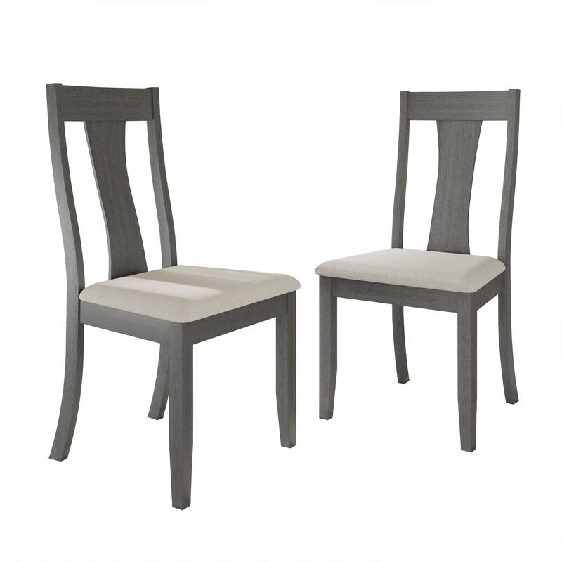 CraftPorch Vintage Style Wooden Dining Chairs (Set of 2) - N/A